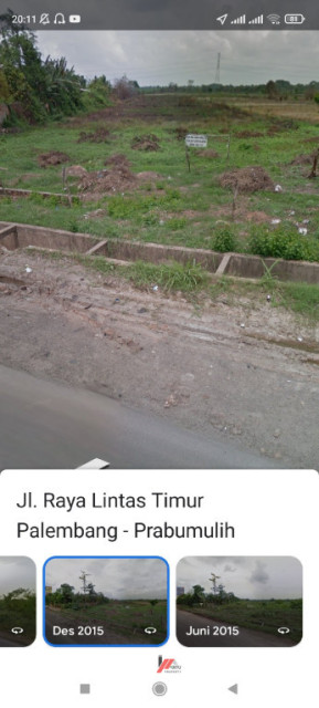 Jual cepat Tanah SHM 3ha Jl Sriwijaya Raya Palembang 1km ke GerbangTol