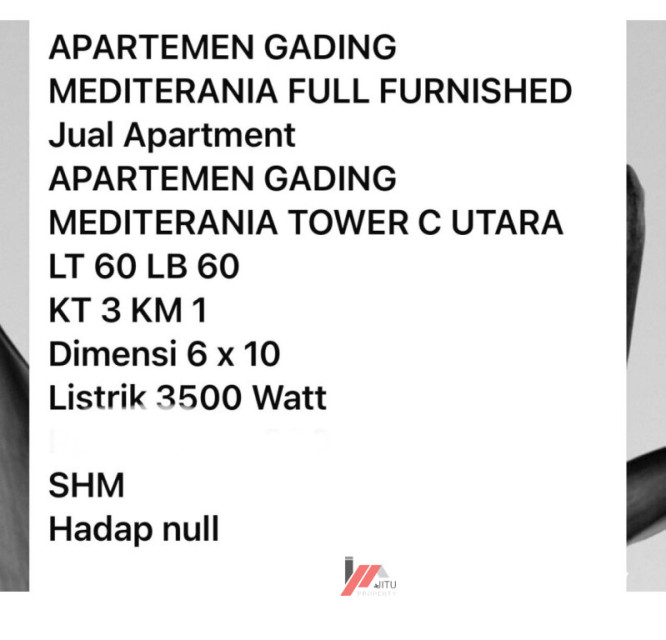 Dijual Murah Gading Mediterania Residences Apartemen Strategis