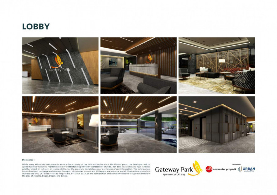 Dijual Apartment Gateway Park Apartment (Studio 14) Lantai 2