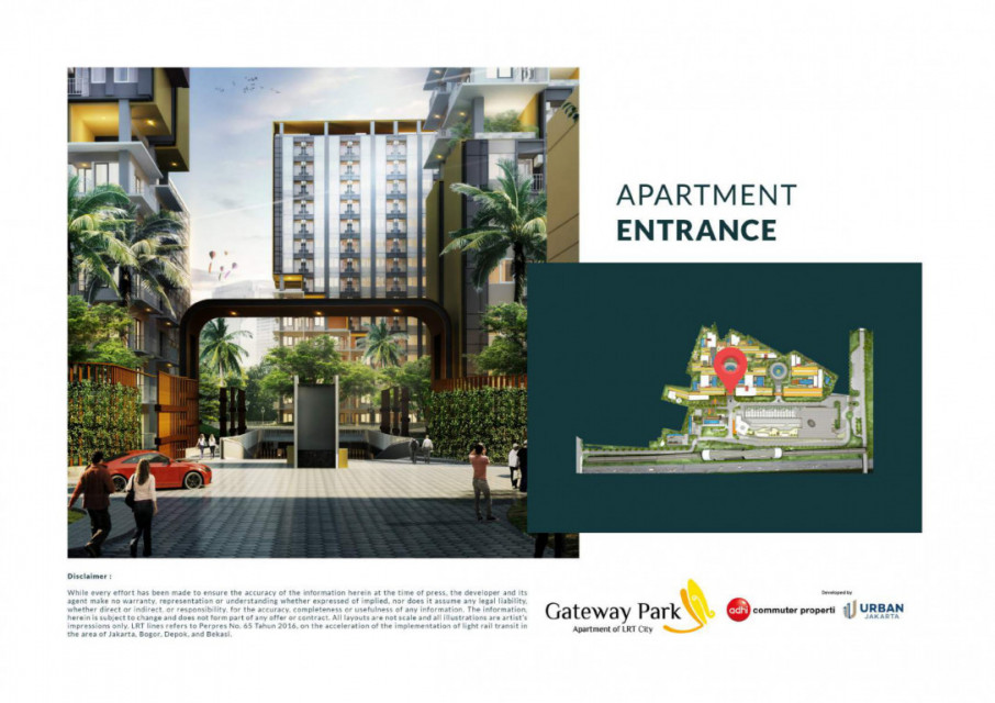 Gateway Park Apartment (1 BR) Lantai 2 Nomor unit 39