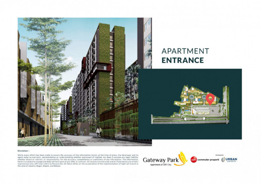 Gateway Park Apartment (1 BR) Lantai 2 Nomor unit 9