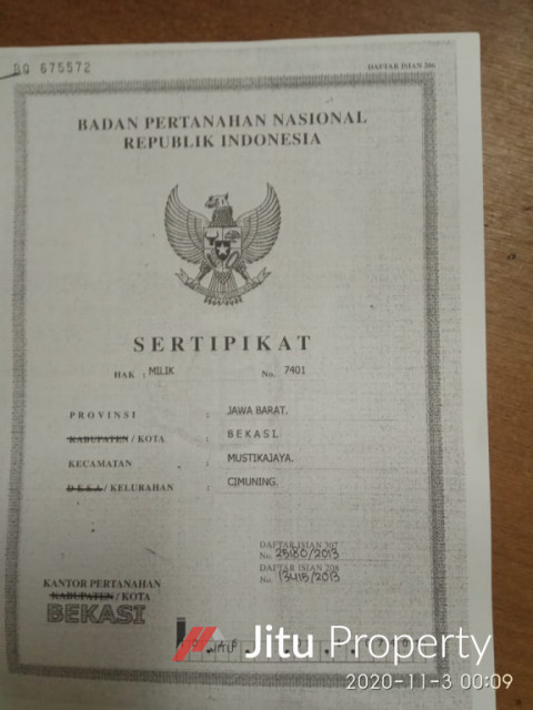 Dijual Rumah 2 Lantai Lokasi Strategis di Mustikajaya Bekasi Timur