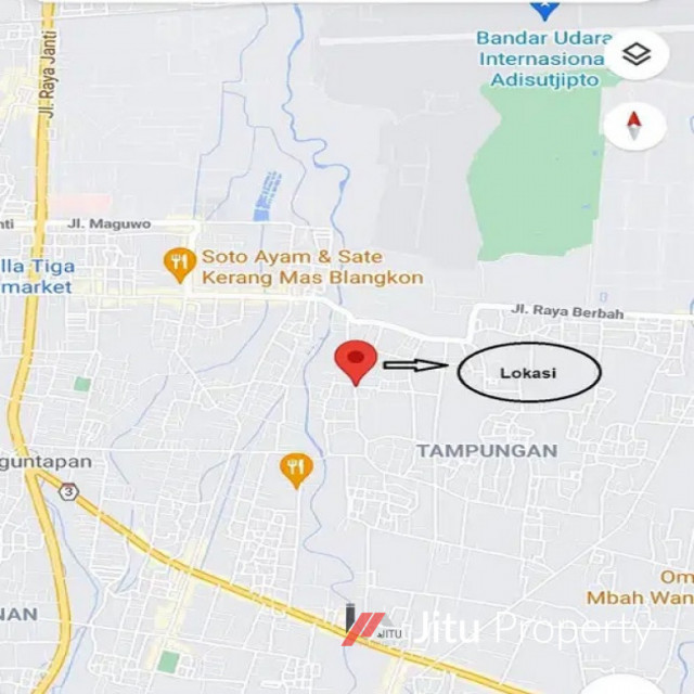 Rumah Dijual Posisi Hook Strategis Dekat Bandara Adisucipto Sleman