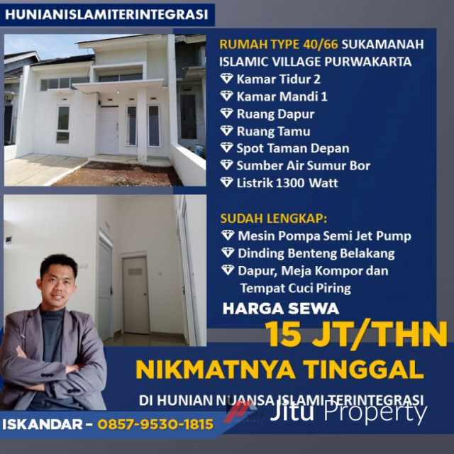 Disewakan Rumah Purwakarta Sukamanah Islamic Village