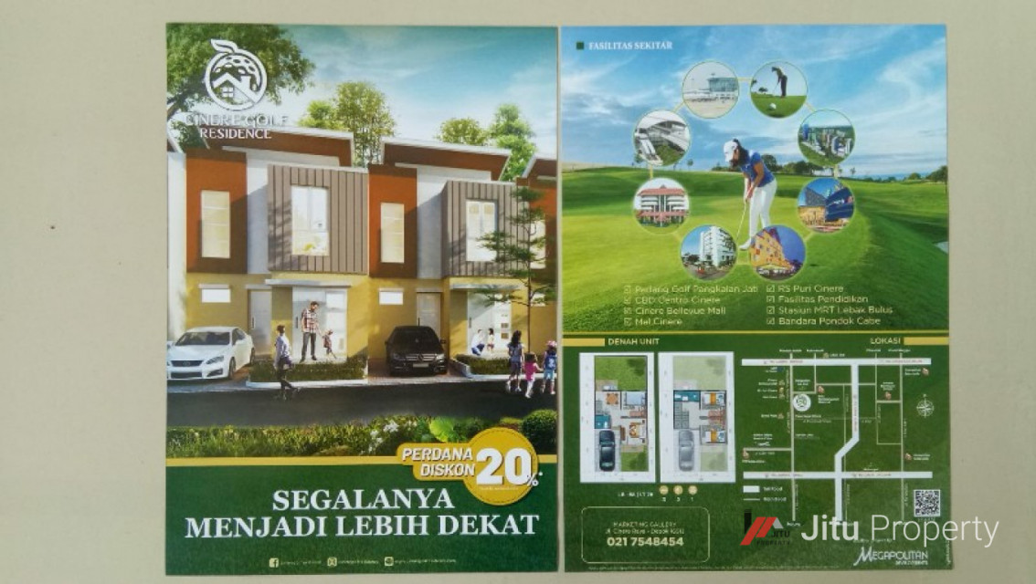 Dijual Rumah cluster Minimalis di depan cinere mall
