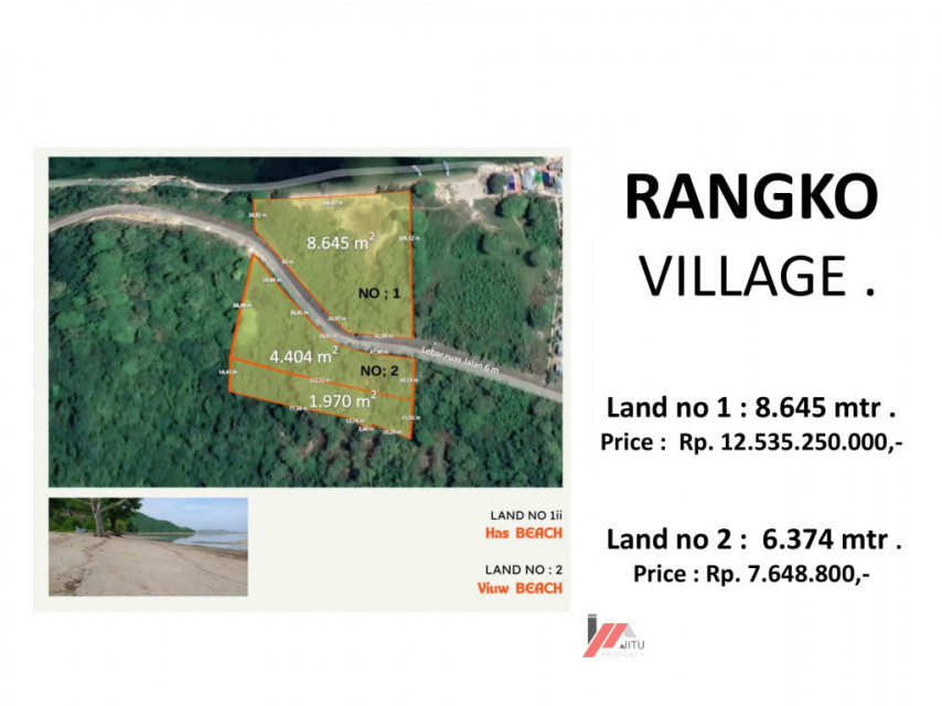 Dijual tanah bisa untuk investasi Rangko Village, Tanjung Boleng