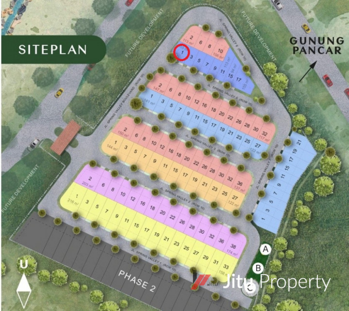 Dijual Rumah di Sentul City Tipe A No. 1 Perumahan Spring Valley 