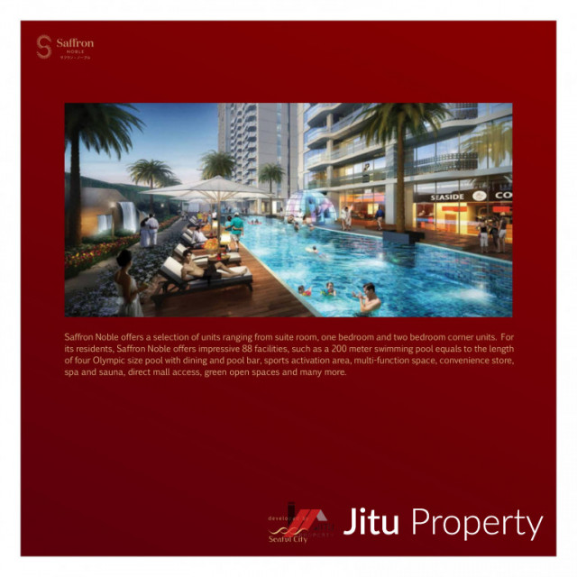 Dijual Apartment Saffron Noble Sentul City Lantai 31 Unit 16 Suite A