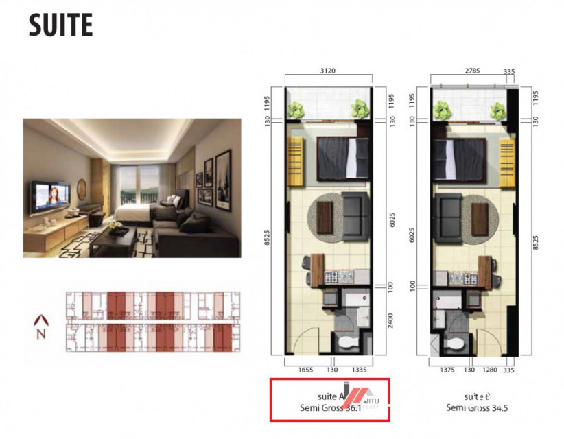 Dijual Apartment Saffron Noble Sentul City Lantai 32 Unit 28 Suite A
