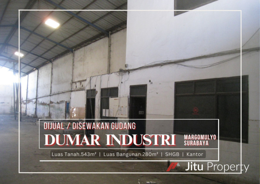 Dijual Gudang Siap Guna Asem Rowo Surabaya Dumar Industri Margomulyo