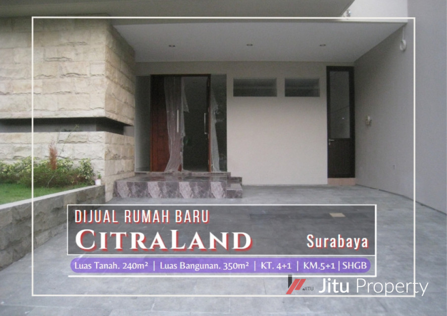 Dijual Rumah Baru Modern Minimalis di Citraland Somerset Surabaya