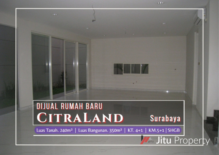 Dijual Rumah Baru Modern Minimalis di Citraland Somerset Surabaya