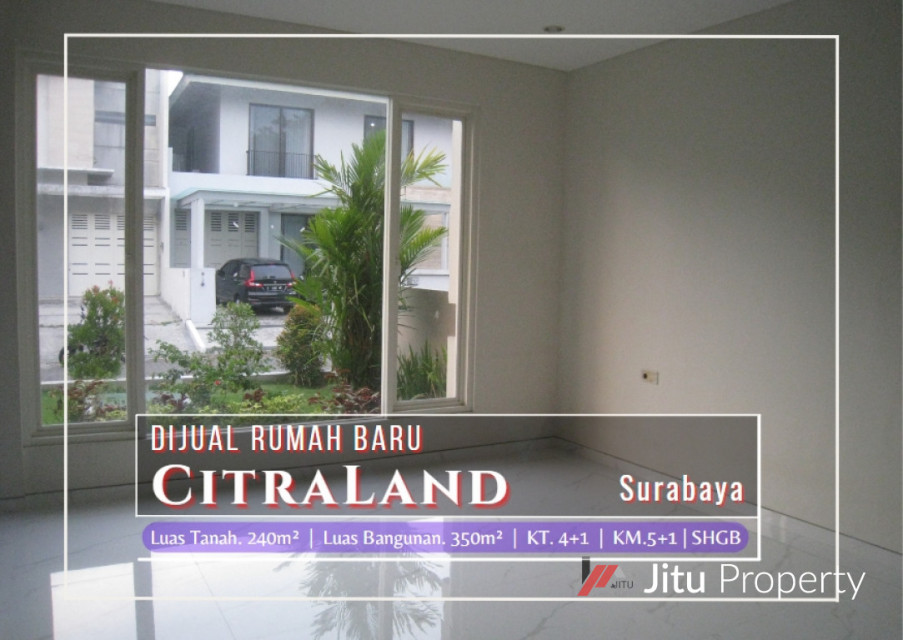 Dijual Rumah Baru Modern Minimalis di Citraland Somerset Surabaya