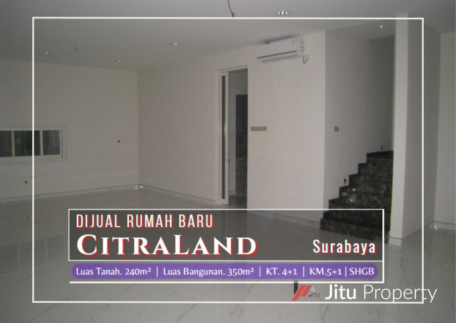 Dijual Rumah Baru Modern Minimalis di Citraland Somerset Surabaya