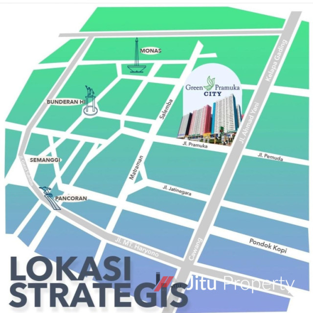 Dijual Apart Green Pramuka City Studio Kosongan Jakarta Pusat