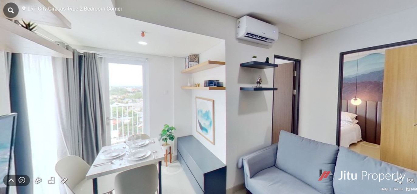 Dijual Unit LRT City Tower Azure lantai 28 No. Unit 20 2 BR Corner