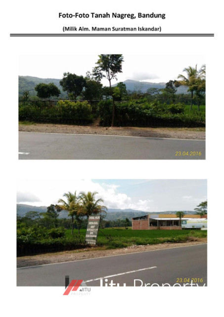 Dijual Tanah Mainroad Untuk Resto, Kosan, Perumahan Nagreg Bandung