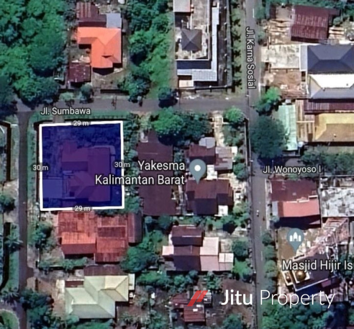 Disewakan Tanah Plus Rumah Jalan Natuna Kota Pontianak