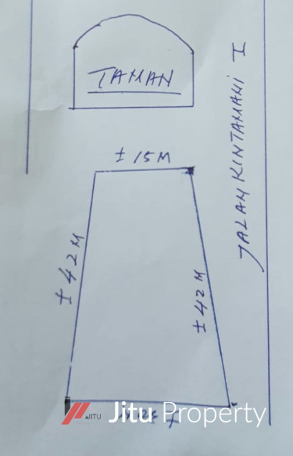 Kavling Hoek 660 m2 Hadap Taman di Bukit Gading Villa, Kelapa Gading