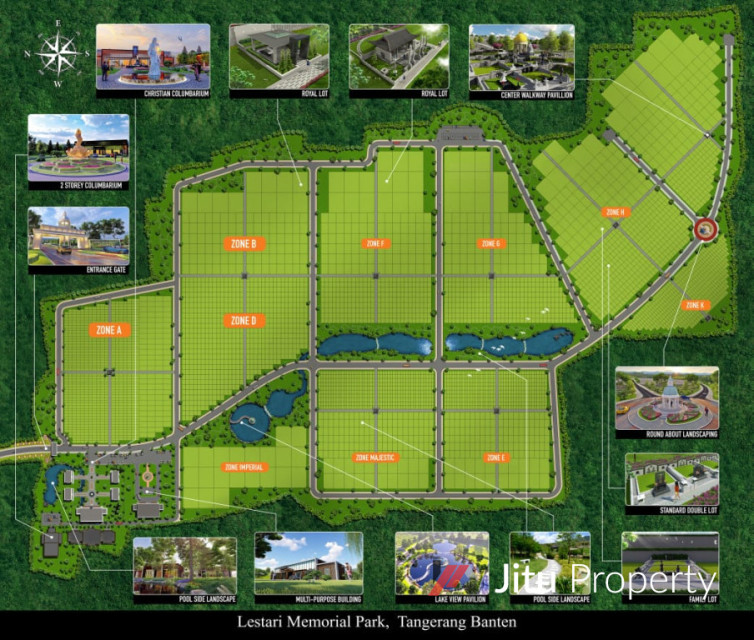 Kavling Makam Lestari Memorial Park Tipe Single Zona A (SD) No. 988